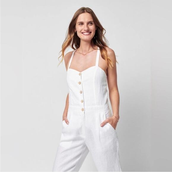 Faherty Ozzy Linen Jumpsuit - Picture 3 of 10